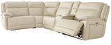 Furniture City Biloxi - Ashley Furniture - Double Deal Sectional - 5-Piece Reclining Sectional with Console / Almond - U13001S8