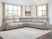 Furniture City Biloxi - Ashley Furniture - Gravier Sectional - 5-Piece Power Reclining Sectional / Gray - U13300S4