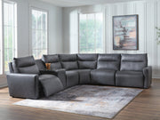 Furniture City Biloxi - Ashley Furniture - ModZ Sectional - 6-Piece Power Reclining Sectional with Audio Console - U14001S9
