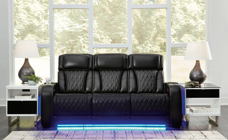 Furniture City Biloxi - Ashley Furniture - Boyington Living Room - PWR Recliner/ADJ Headrest / Black - U2710613