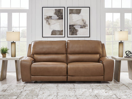 Furniture City Biloxi - Ashley Furniture - DeepWakes Living Room - 2 Seat PWR REC Sofa ADJ HDREST / Caramel - PCU6260647