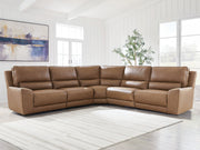 Furniture City Biloxi - Ashley Furniture - DeepWakes Sectional - 5-Piece Power Reclining Sectional / Caramel - PCU62606S8