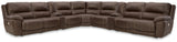 Furniture City Biloxi - Ashley Furniture - Dunleith 9-Piece Power Reclining Sectional - 9-piece Power Reclining Sectional / Chocolate - U71604S10
