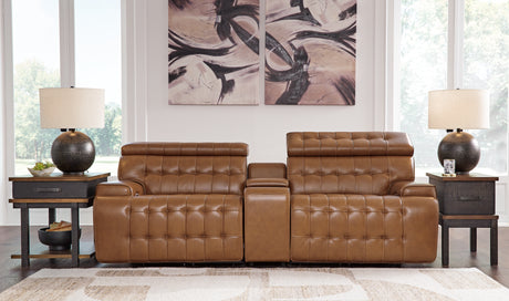 Furniture City Biloxi - Ashley Furniture - Temmpton Sectional - 6-Piece Power Reclining Sectional / Chocolate - U92708S5