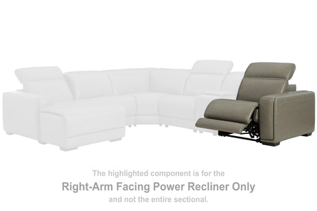 Furniture City Biloxi - Ashley Furniture - Correze Sectional - 3-Piece Power Reclining Sectional with Chaise / Gray - U94202S11