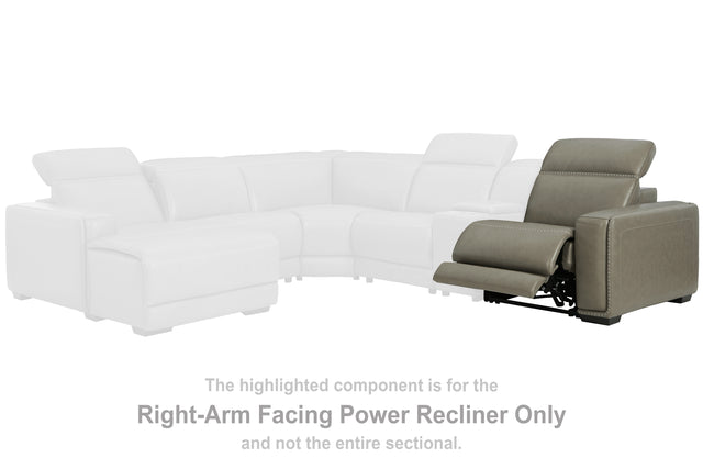 Furniture City Biloxi - Ashley Furniture - Correze Sectional - 3-Piece Power Reclining Sectional with Chaise / Gray - U94202S11