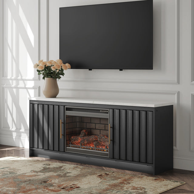 Furniture City Biloxi - Ashley Furniture - Cadmori 63" TV Stand with Electric Fireplace - 63" TV Stand with Electric Fireplace - W2616W2