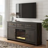 Furniture City Biloxi - Ashley Furniture - Brazen Valley 71" TV Stand with Electric Fireplace - 71" TV Stand with Electric Fireplace - W2648W1