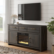 Furniture City Biloxi - Ashley Furniture - Brazen Valley 71" TV Stand with Electric Fireplace - 71" TV Stand with Electric Fireplace - W2648W1