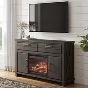 Furniture City Biloxi - Ashley Furniture - Brazen Valley 60" TV Stand with Electric Fireplace - 60" TV Stand with Electric Fireplace - W2648W4