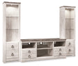 Furniture City Biloxi - Ashley Furniture - Willowton 3-Piece Entertainment Center - 3-Piece Entertainment Center / Whitewash - W267W16
