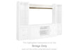 Furniture City Biloxi - Ashley Furniture - Bellaby Entertainment Center - 4-Piece Entertainment Center / Whitewash - W331W2