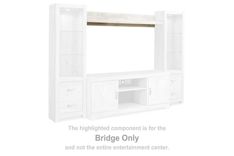 Furniture City Biloxi - Ashley Furniture - Bellaby Entertainment Center - 4-Piece Entertainment Center / Whitewash - W331W2