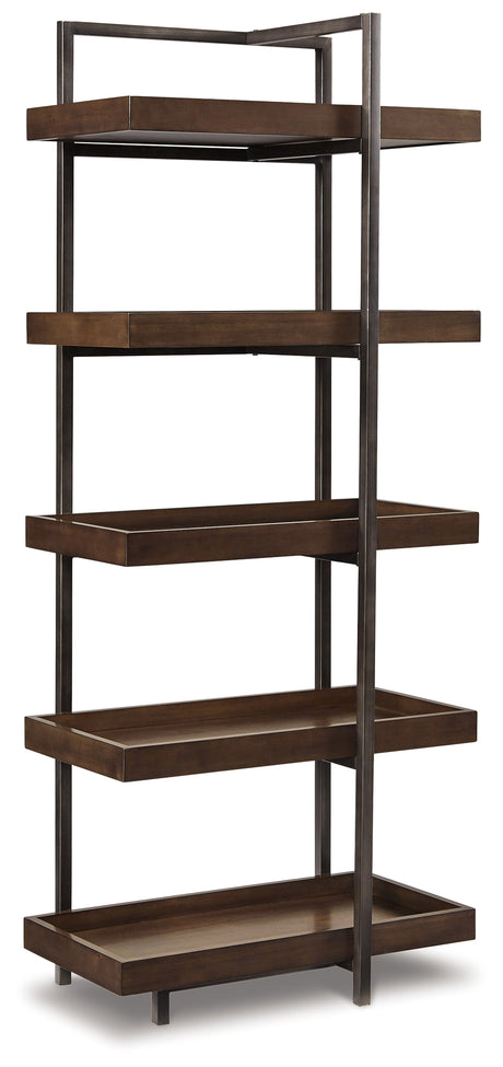 Furniture City Biloxi - Ashley Furniture - Starmore Entertainment Center - 3-Piece Entertainment Center / Brown/Gunmetal - W633W1