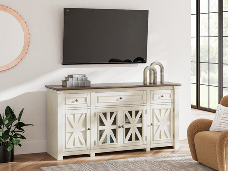 Furniture City Biloxi - Ashley Furniture - Bolanburg 73" TV Stand - 73" / White/Weathered Gray - W647-68