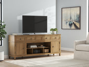 Furniture City Biloxi - Ashley Furniture - Sharlance 81" TV Stand - 81" / Light Brown - W655-68