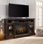 Furniture City Biloxi - Ashley Furniture - Roddinton 72" TV Stand with Electric Fireplace - 72" TV Stand with Electric Fireplace / Dark Brown - W701W8