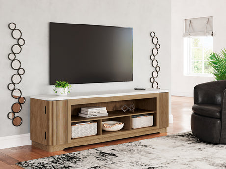 Furniture City Biloxi - Ashley Furniture - Camdill 80" TV Stand - 80" / Light Brown - W808-68