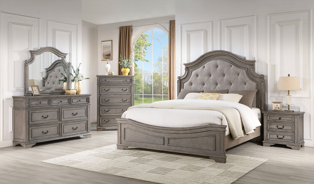 B6010 - 4pc or 5pc Bedroom Set - Queen, King 2