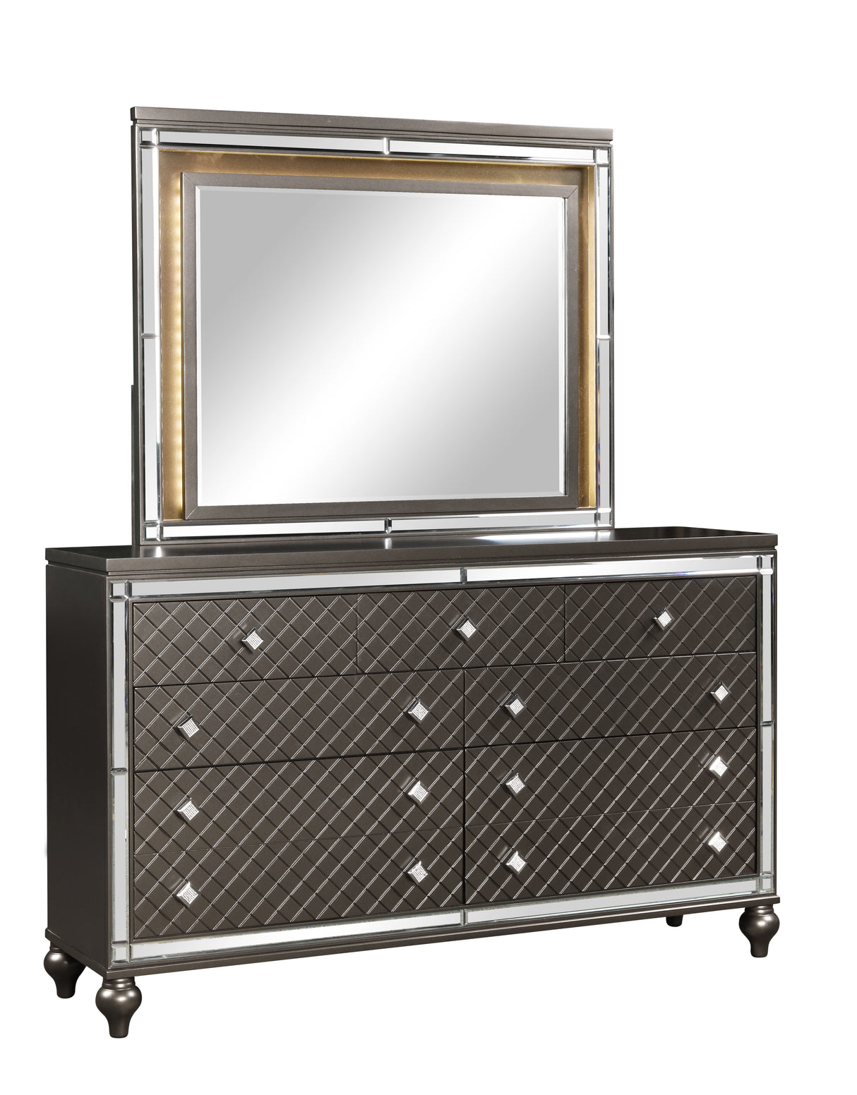 Stars Charcoal - 5PC Bedroom Set Queen, King 5