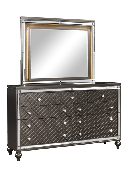 Stars Charcoal - 5PC Bedroom Set Queen, King 5