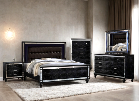 Blanca2 Black Bedroom Set Queen, King 2