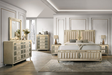 Venetian 4pc or 5pc Platform Bedroom Set - Queen, King 2